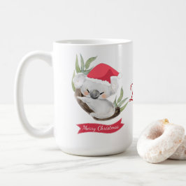 Taza De Café Navidades Koala Watercolor 