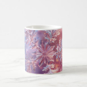 Taza De Café Navidades Lavender Snowflakes