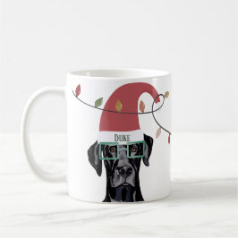 Taza De Café Navidades leales de perros iluminan a ayudante