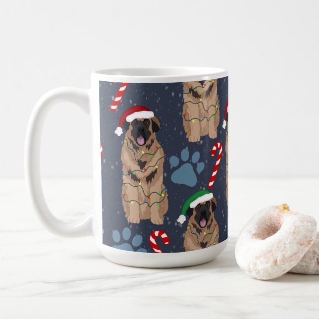 Taza De Café Navidades Leonberger (Con donut)