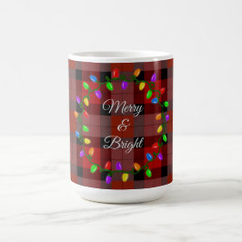 Taza De Café Navidades Luces De Cereza Y Brillante