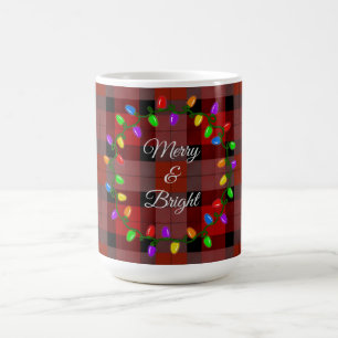 Taza De Café Navidades Luces De Cereza Y Brillante