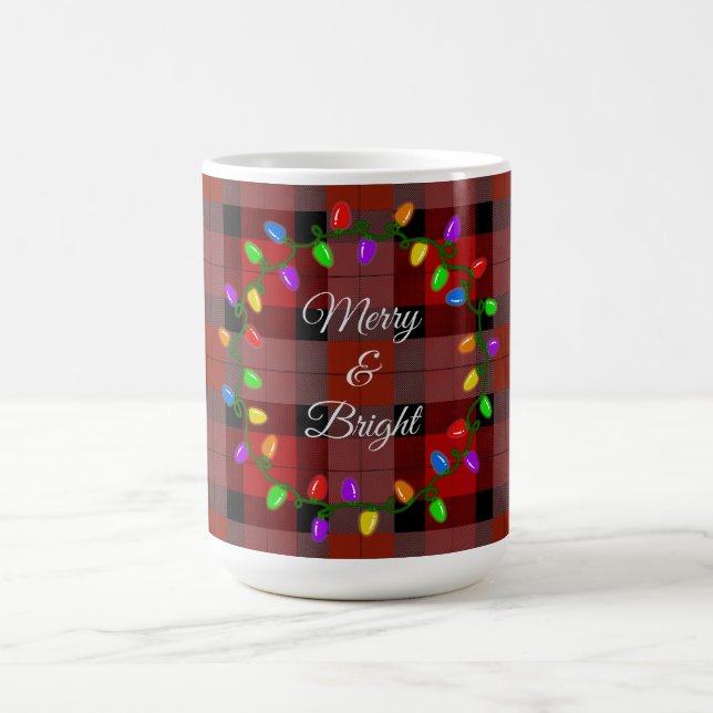 Taza De Café Navidades Luces De Cereza Y Brillante (Centro)