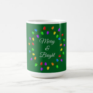 Taza De Café Navidades Luces De Cereza Y Brillante