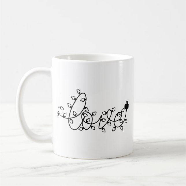 Taza De Café Navidades Luces Love Text-45871 (Izquierda)