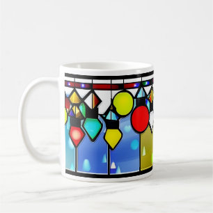 Taza De Café Navidades Luces Vidrio Manchado Mug