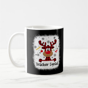 Taza De Café Navidades Maestra Escuadrón de Renos Bleached Funn