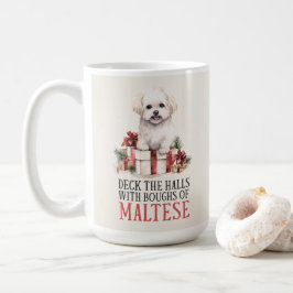 Taza De Café Navidades malteses de canguro perrito Coffee Mug