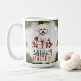 Taza De Café Navidades malteses de canguro perrito Coffee Mug