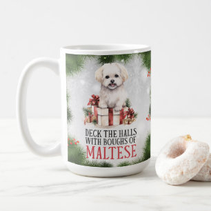 Taza De Café Navidades malteses de canguro perrito Coffee Mug