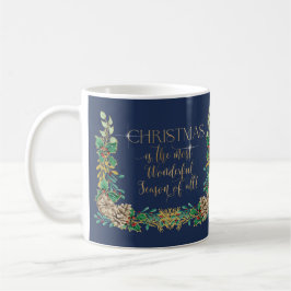 Taza De Café Navidades Maravilloso momento del año Holly del gu