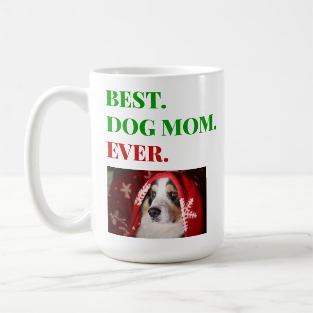 Taza De Café Navidades mejor foto de mamá de perro (Izquierda)
