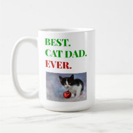Taza De Café Navidades Mejor Foto De Papá Gato