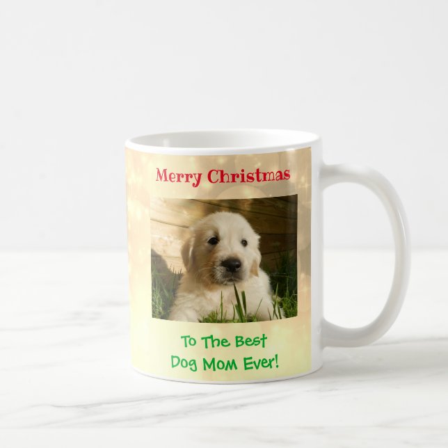 Taza De Café Navidades Mejor Madre Perro Mascota Foto (Derecha)