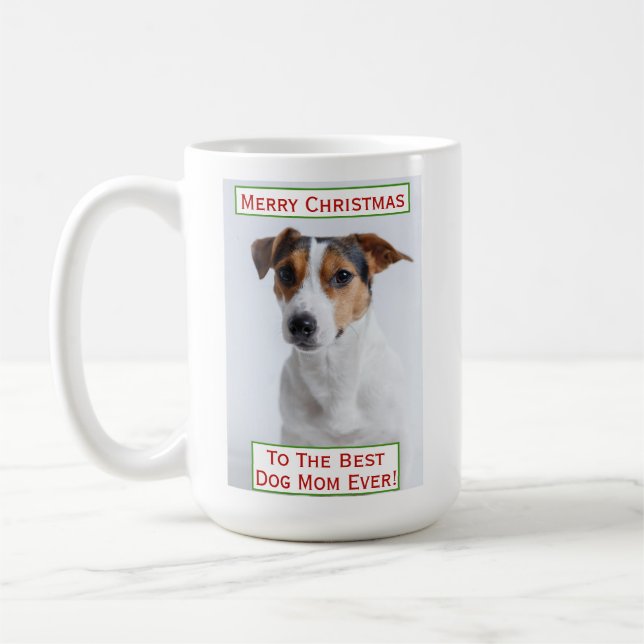 Taza De Café Navidades Mejor Madre Perro Mascota Foto (Izquierda)