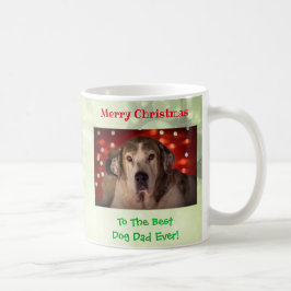Taza De Café Navidades mejor perro papá Mascota foto