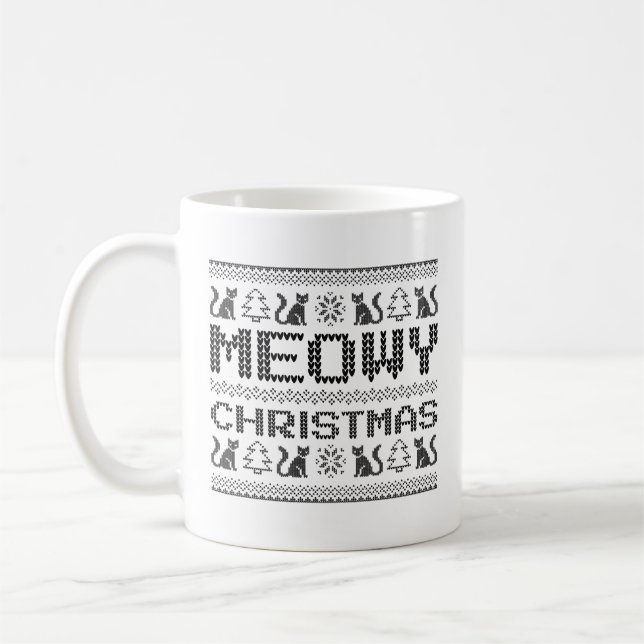 Taza De Café Navidades Meowy (Izquierda)
