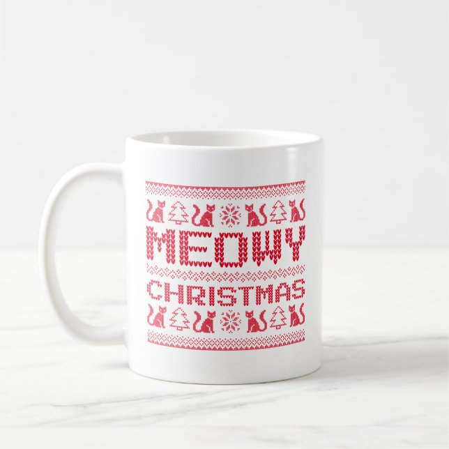 Taza De Café Navidades Meowy (Izquierda)