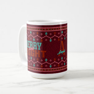 Taza De Café Navidades Merry and Bright Ugly Sweater Mug
