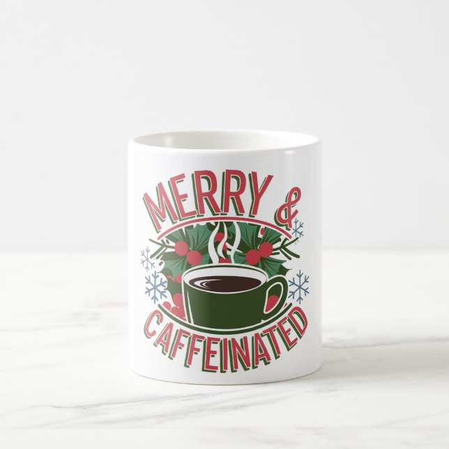 Taza De Café Navidades Merry & Caffeinated Mug (Centro)