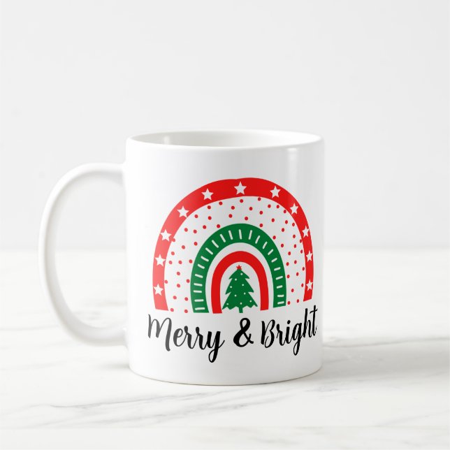 Taza De Café Navidades Merry y Bright (Izquierda)