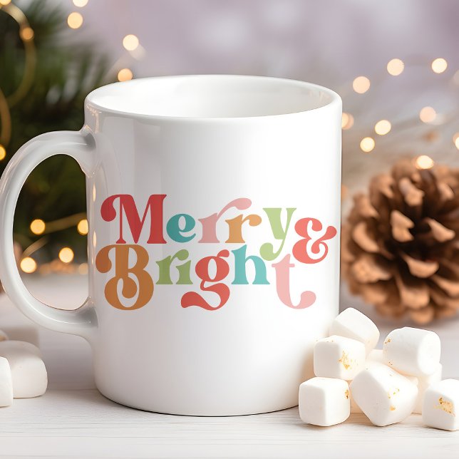 Taza De Café Navidades Merry y Bright (Subido por el creador)