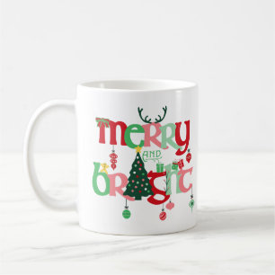 Taza De Café Navidades merry y brillantes