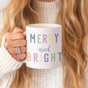 Taza De Café Navidades merry y brillantes