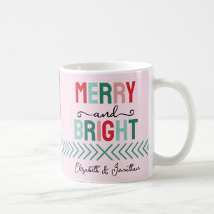 Taza De Café Navidades merry y brillantes