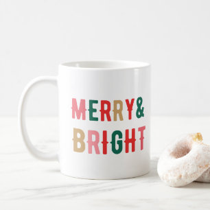 Taza De Café Navidades merry y brillantes