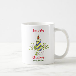 Taza De Café Navidades minimalistas y Año Nuevo Feliz Café Mu