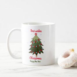 Taza De Café Navidades minimalistas y Año Nuevo Feliz Café Mu