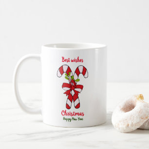 Taza De Café Navidades minimalistas y Año Nuevo Feliz Café Mu