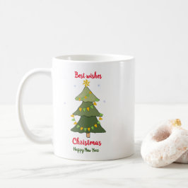 Taza De Café Navidades minimalistas y Año Nuevo Feliz Café Mu