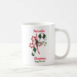 Taza De Café Navidades minimalistas y Año Nuevo Feliz Café Mu