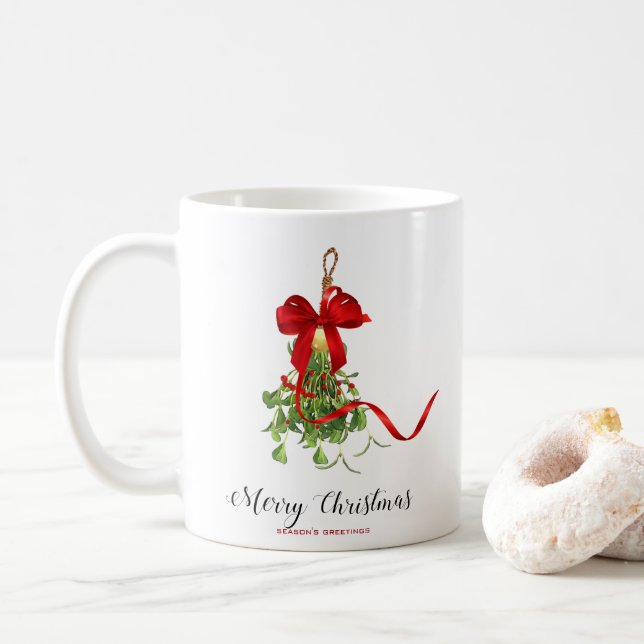 Taza De Café Navidades Mistletoe (Con donut)