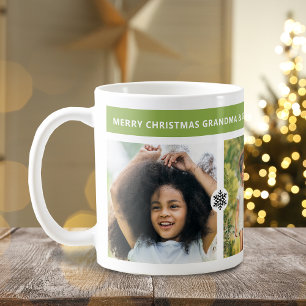 Taza De Café Navidades modernos abuelos 3 fotos