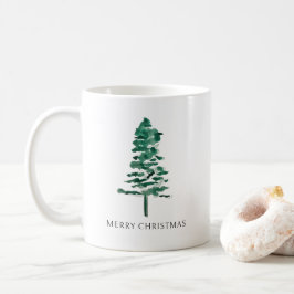 Taza De Café Navidades modernos de la pina acuarela