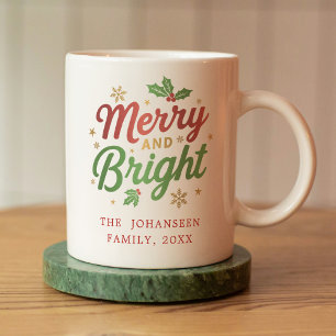 Taza De Café Navidades modernos y vivos festivos sencillos