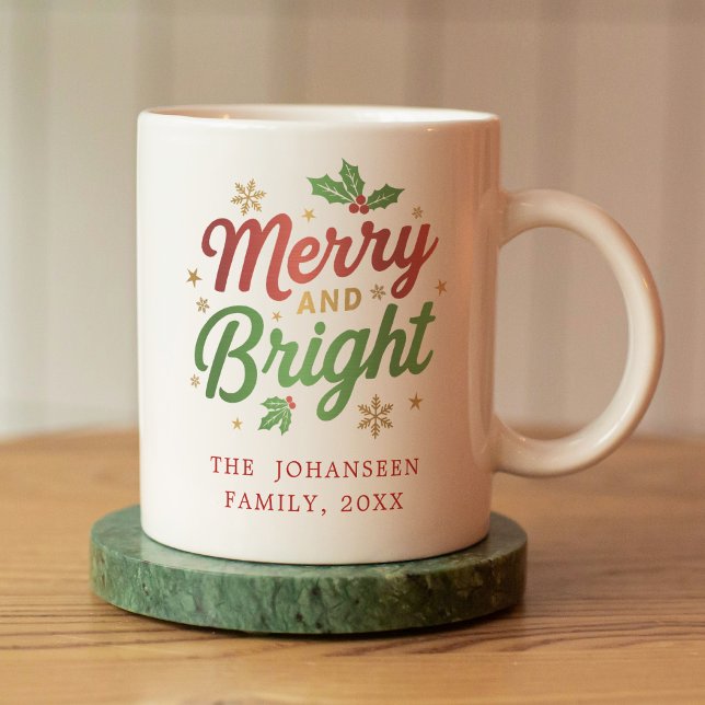 Taza De Café Navidades modernos y vivos festivos sencillos (Subido por el creador)