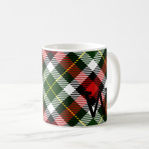 Taza De Café Navidades Monograma Festividad INICIAL