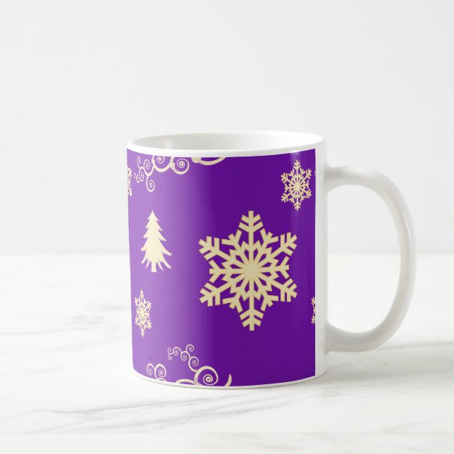 Taza De Café Navidades morados (Derecha)