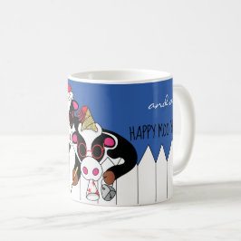 Taza De Café Navidades Mug 11 oz. "Feliz Año Moo"