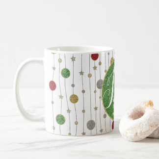 Taza De Café Navidades Mug 11 oz. "Ornamentos y estrellas"