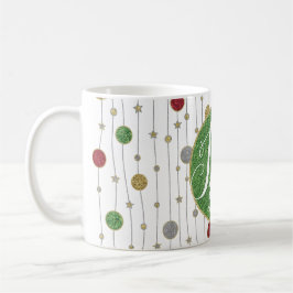 Taza De Café Navidades Mug 11 oz. "Ornamentos y estrellas"