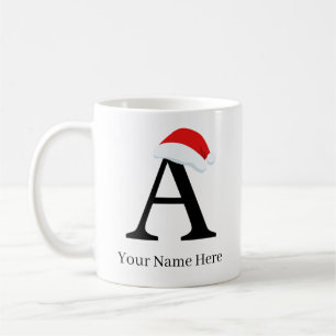 Taza De Café Navidades Mug "A" Inicial