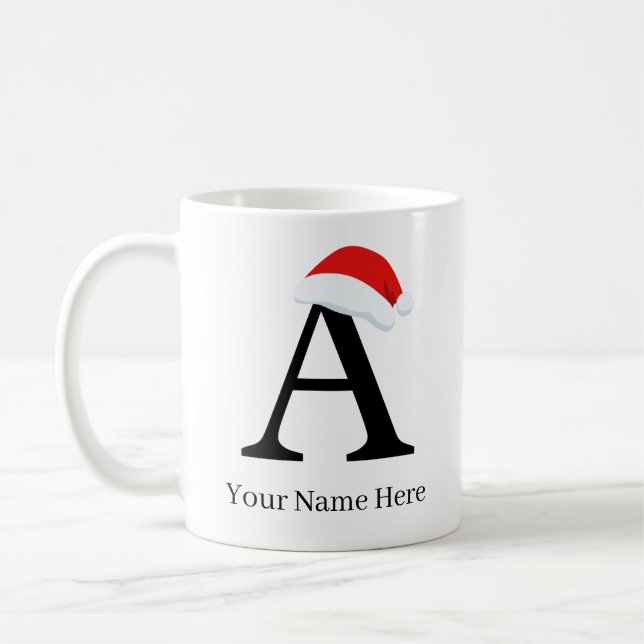 Taza De Café Navidades Mug "A" Inicial (Izquierda)