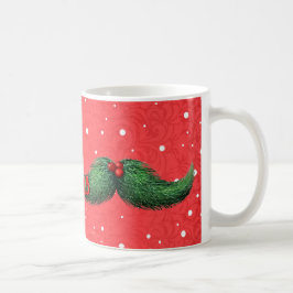 Taza De Café Navidades Mug con bigote y Feliz Navidad