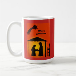 Taza De Café Navidades Mug con silueta de natividad