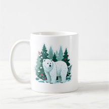 Navidades Mug del oso espiritual - Mágica del bosq